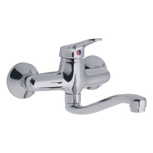 Fv Griferia Para Cocina Monocomando Pared Arizona Cromo