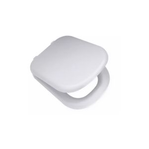 Tapa Asiento Inodoro Ferrum Bari HDF Herraje Plastico Blanco