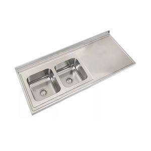 Johnson Mesada Para Cocina Doble Izquierda 180 de Acero Inoxidable