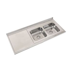 Johnson Mesada Para Cocina Doble Derecha 200 de Acero Inoxidable