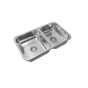 Johnson Pileta Para Cocina Bacha Doble R 63 Cr Acero Inoxidable