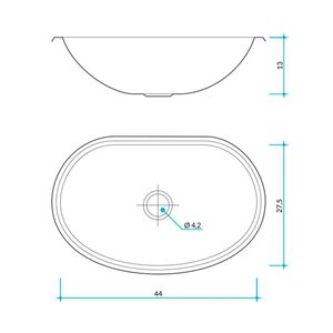 Johnson Pileta Bacha Para Baño Ov 440 L de Acero Inoxidable
