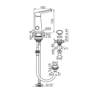 Fv Grifería Para Bidet Monocomando Aromo Negro