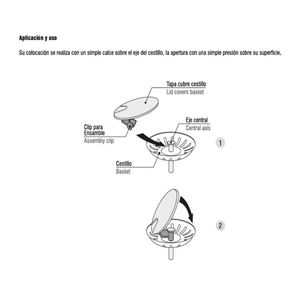 Johnson Accesorio Para Cocina Cubre Cestillo Sopapa Acero Inoxidable